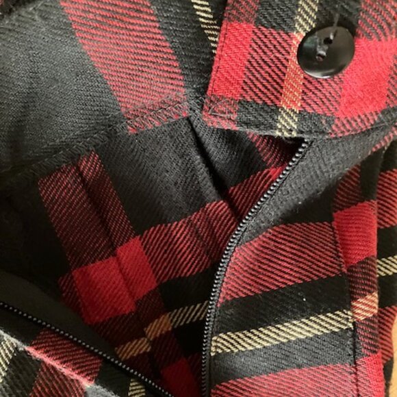 VTG black red plaid pleated skirt Rafferty Women's size 6 waist 28 in, length 19 - Picture 5 of 5